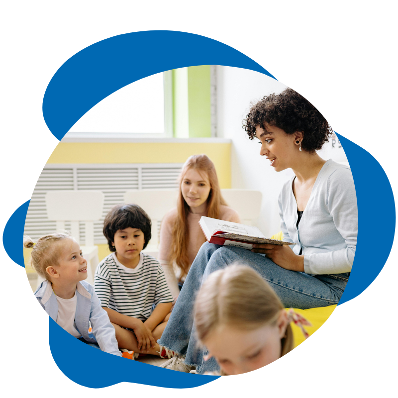 Circle time at Ally helping children grow social skills.